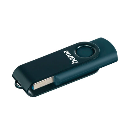 Hama Rotate 32GB USB Stick, USB 3.0, 70MB/s, Petrol Blue