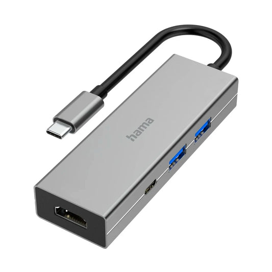 Hama USB-C Multiport Hub, 4 Ports, 2 x USB-A, USB-C, 4K HDMI, 5 Gbps