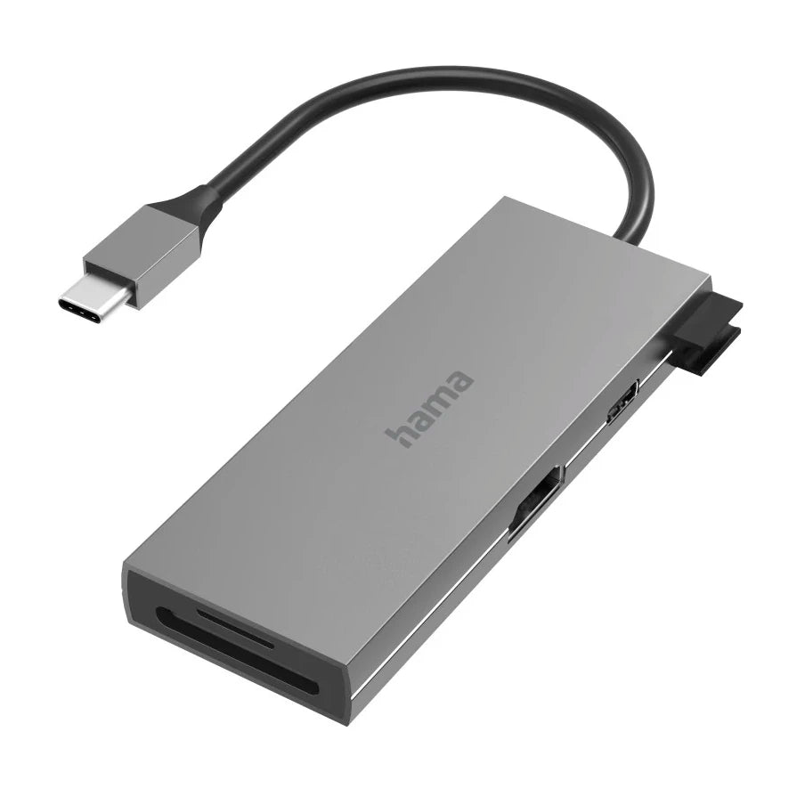 Hama USB-C Multiport Hub, 2 x USB-A, USB-C, 4K UHD HDMI, SD, microSD