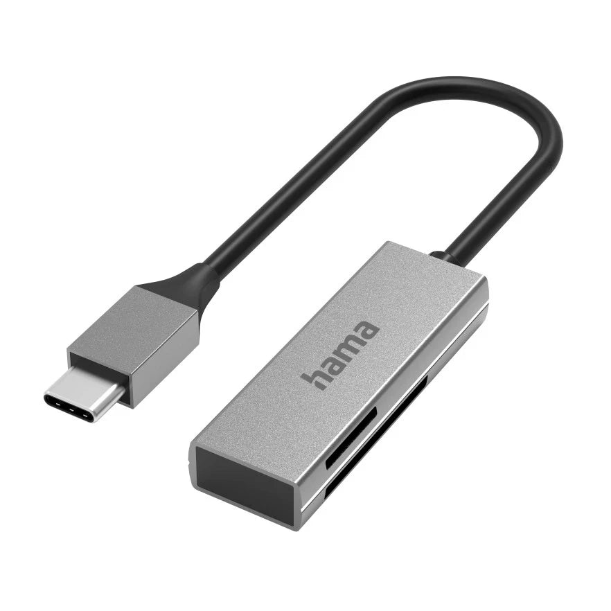 Hama Aluminium USB Card Reader, USB-C, USB 3.0, SD/microSD