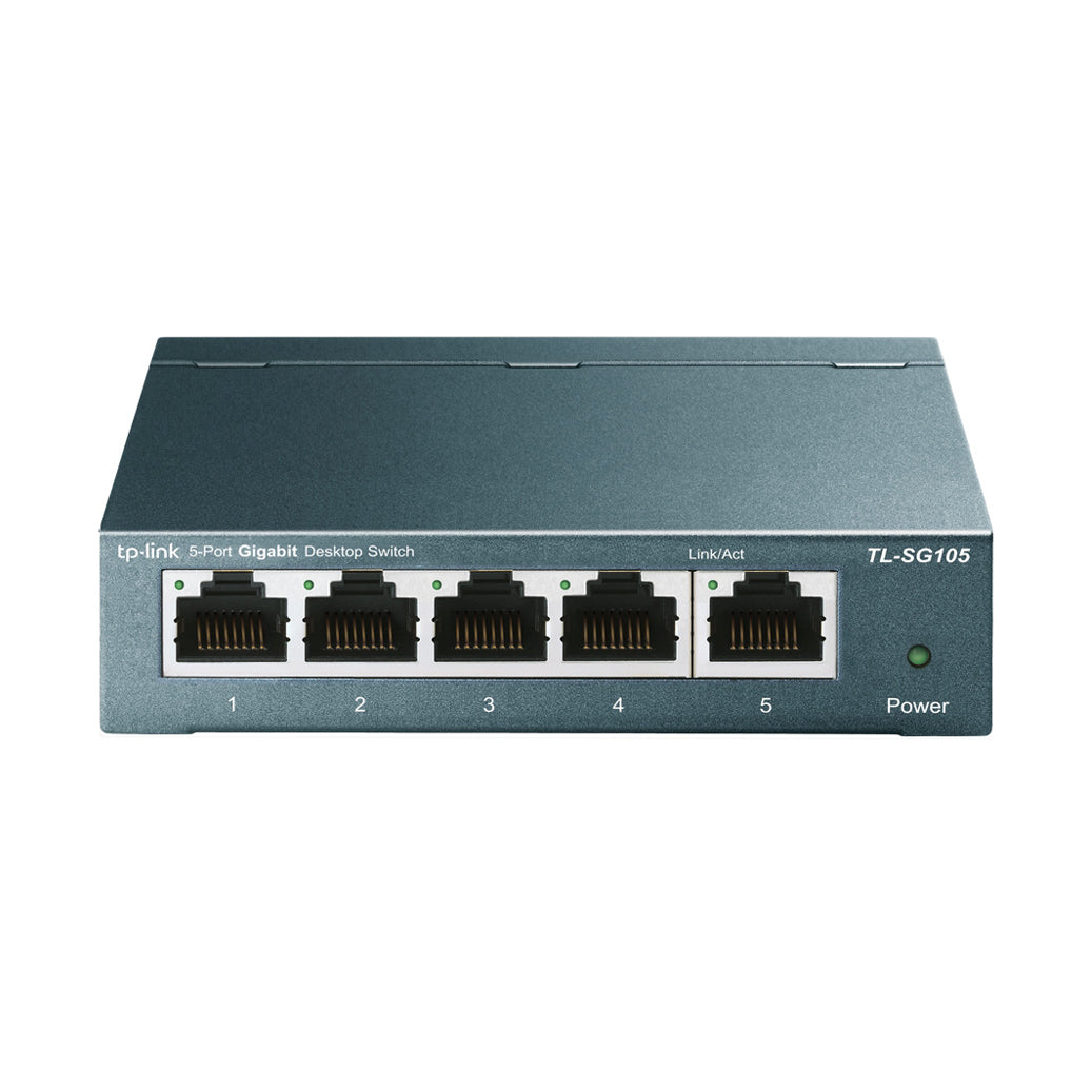 TP-LINK 5-Port Gigabit Unmanaged Desktop Ethernet Switch, Steel Case (TL-SG105)