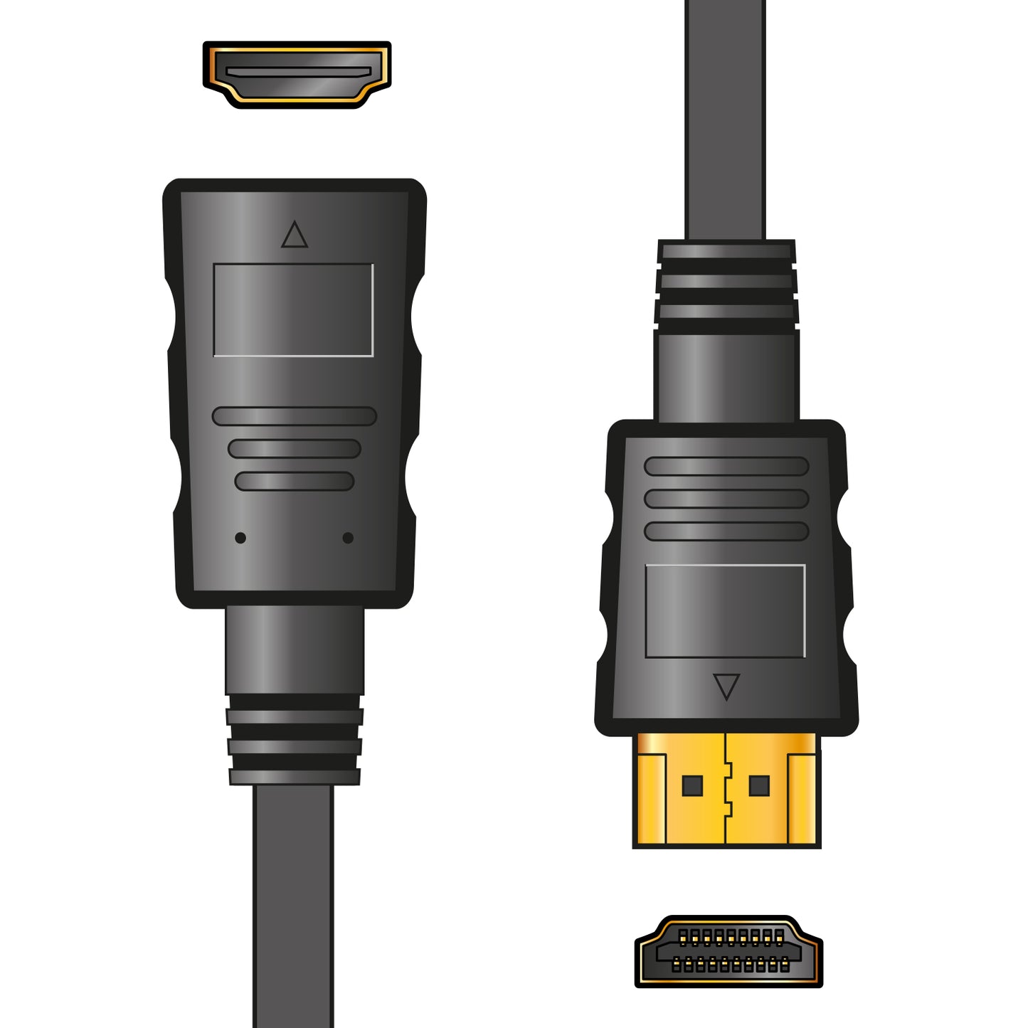 AV:Link 4K UHD HDMI Extension Lead, 0.5 Metre