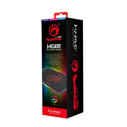 Marvo MG08 RGB Microfiber Gaming Mouse Pad 350mm x 250mm