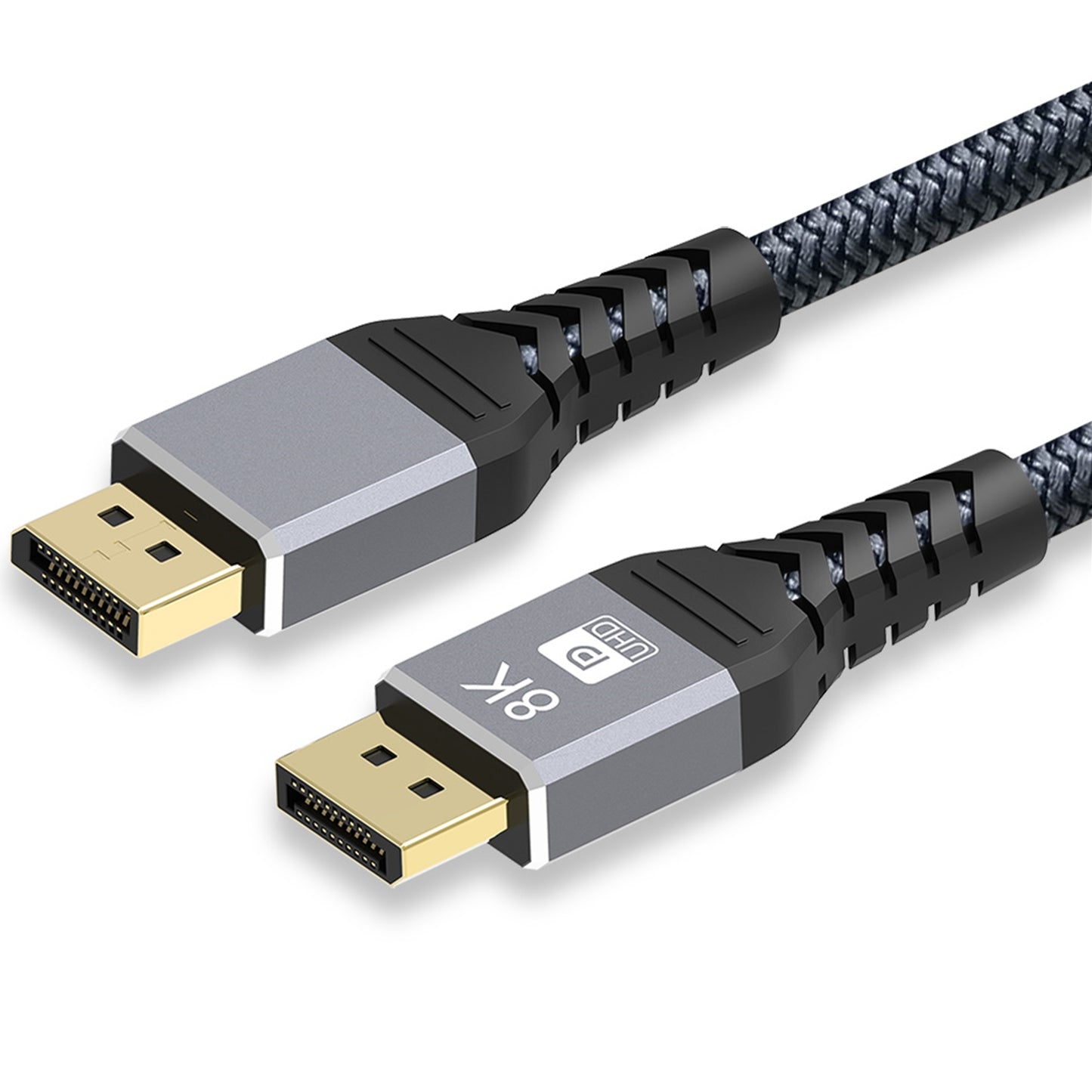 Prevo 8K UHD Gold Plated Braided DisplayPort Cable 2 Metre