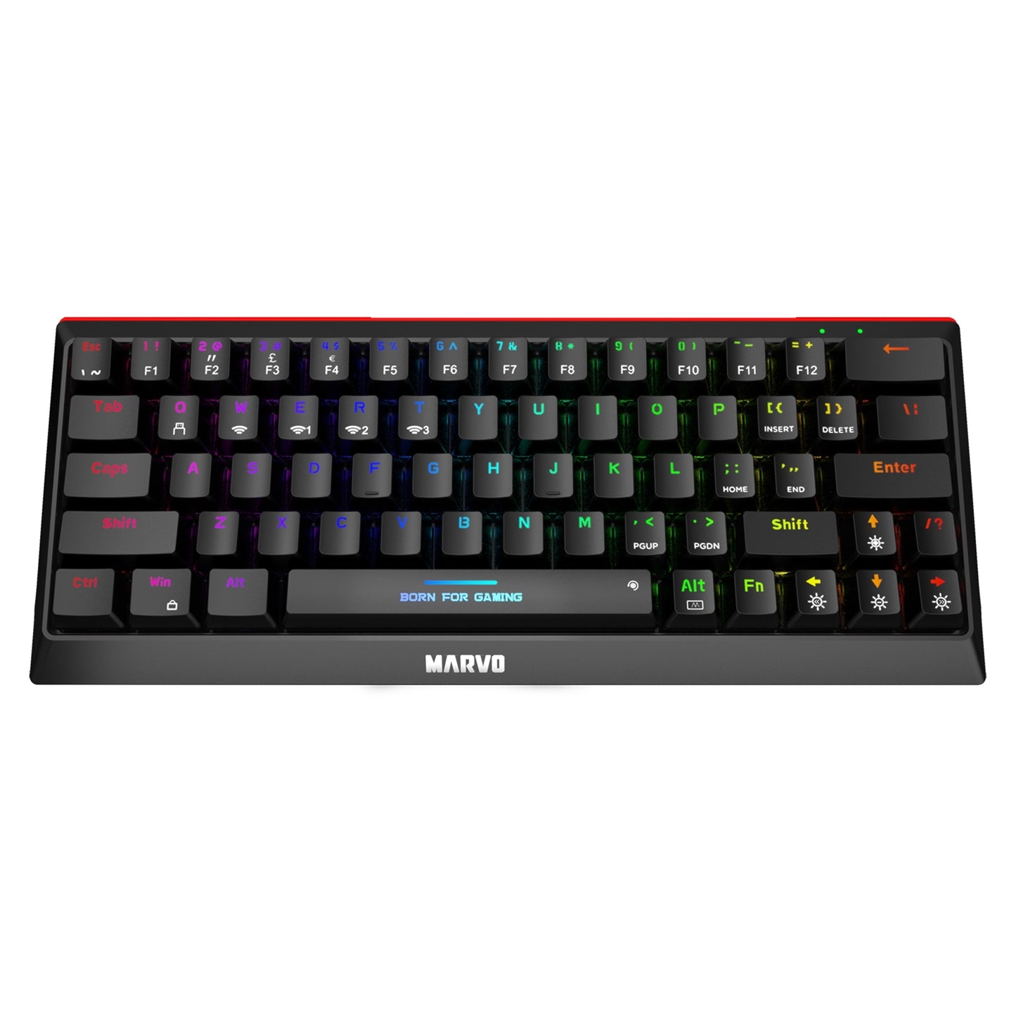 Marvo KG962W Wireless & Wired 60% Mechanical RGB Gaming Keyboard for PC / MAC / Android / iOS