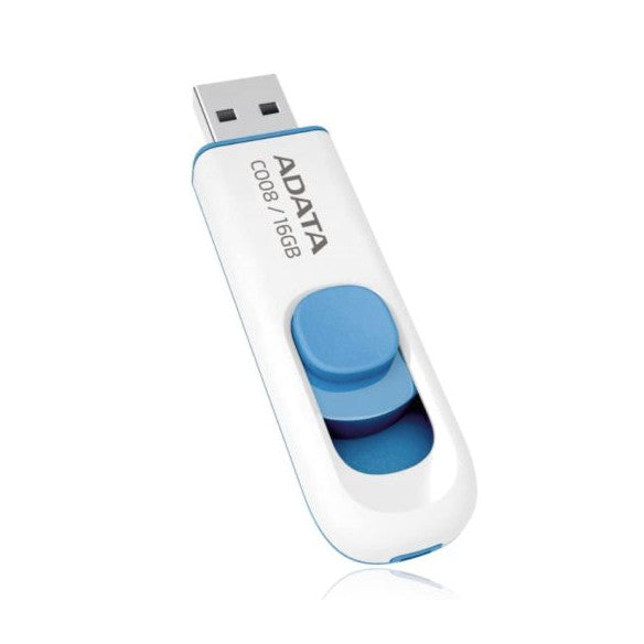 Adata 16GB C008 USB Flash Drive, Retractable, Capless