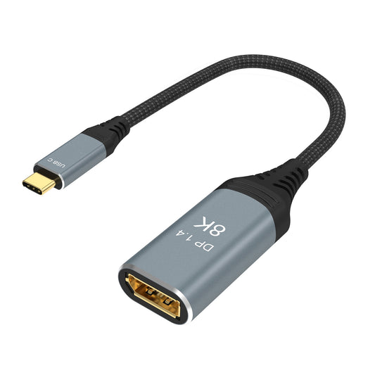 Prevo 8K UHD Braided USB-C to DisplayPort Adapter