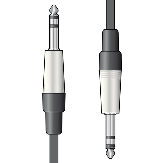 Chord / Citronic 6.3mm Stereo TRS Jack to 6.3mm Stereo TRS Jack Audio Lead