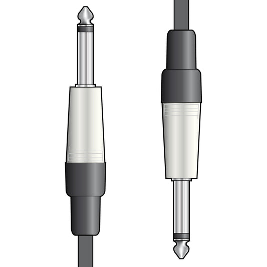 Chord / Citronic 6.3mm Mono Jack to 6.3mm Mono Jack Guitar Audio Lead