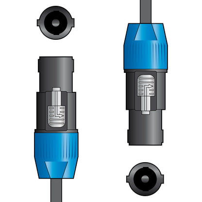 Chord / Citronic Speakon Plug to Speakon Plug Speaker Audio Lead