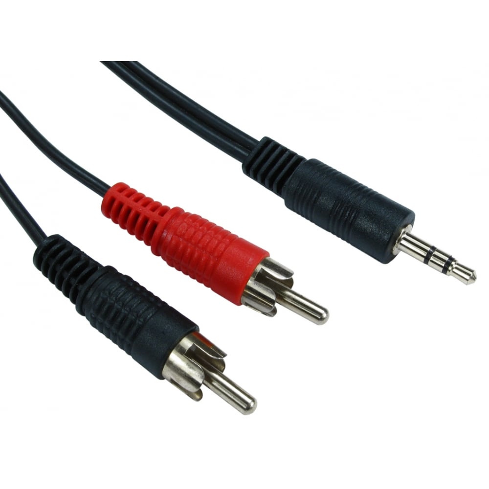 3.5mm Stereo Jack to Twin Phono RCA Audio Cable