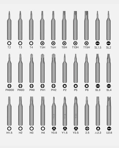 36 in 1 Precision Electronic Magnetic Screwdriver Set with Torch