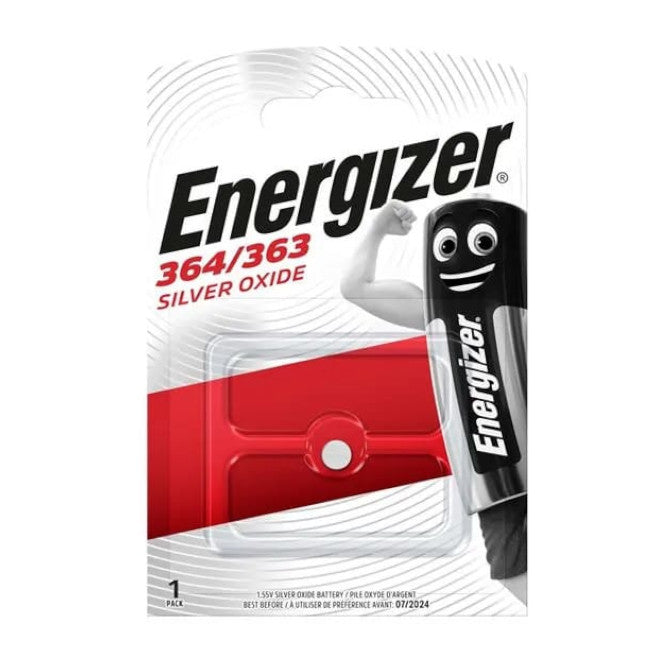 364/363/621/G1 Energizer Silver Oxide Coin Cell Battery, 1.55V