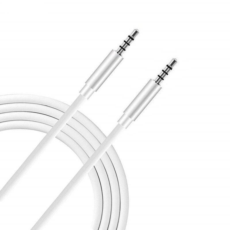 4 Pole 3.5mm Jack to 3.5mm Jack Aux Cable 3 Metre White