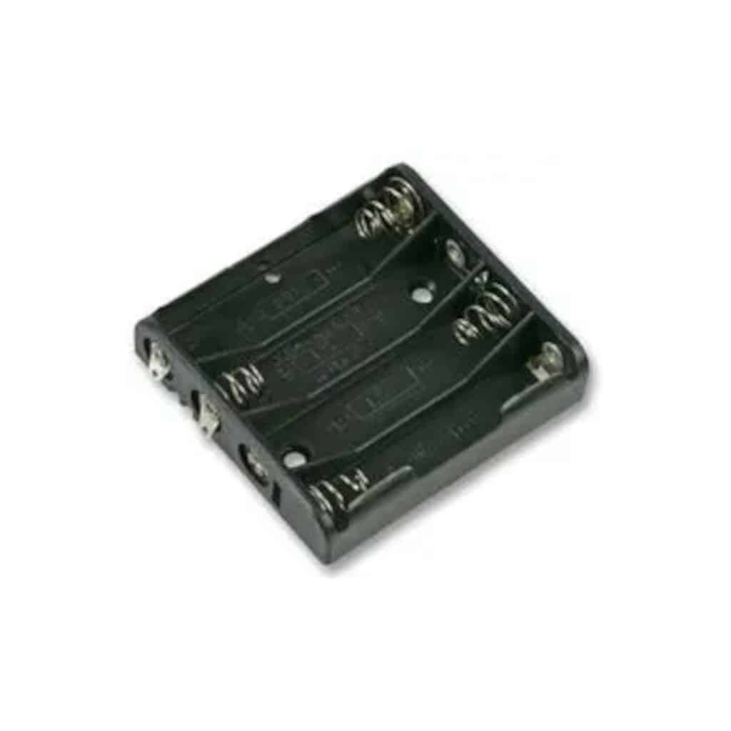 AAA battery box to hold 4 batteries with tab connector