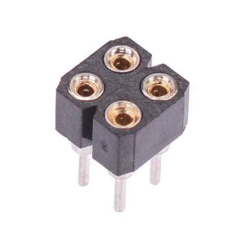 4-Pin Double Row Turned Pin Socket Connector 2.54mm