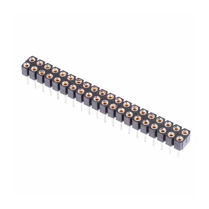 40-Pin Double Row Turned Pin Socket Connector 2.54mm