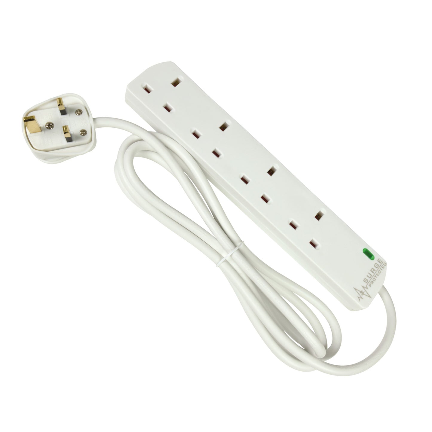 Mercury 4 Gang Mains Extension Lead with Surge Protection