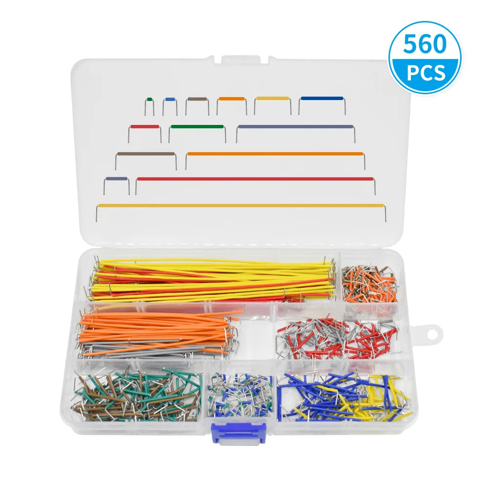 560pcs Jumper Cable Kit Solderless Breadboard U-shaped