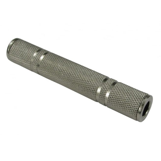 Nickel 6.35mm Stereo Jack Coupler