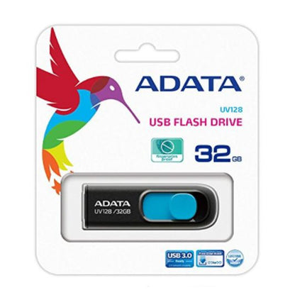 Adata 32GB UV128 USB 3.2 Flash Drive, Retractable, Capless