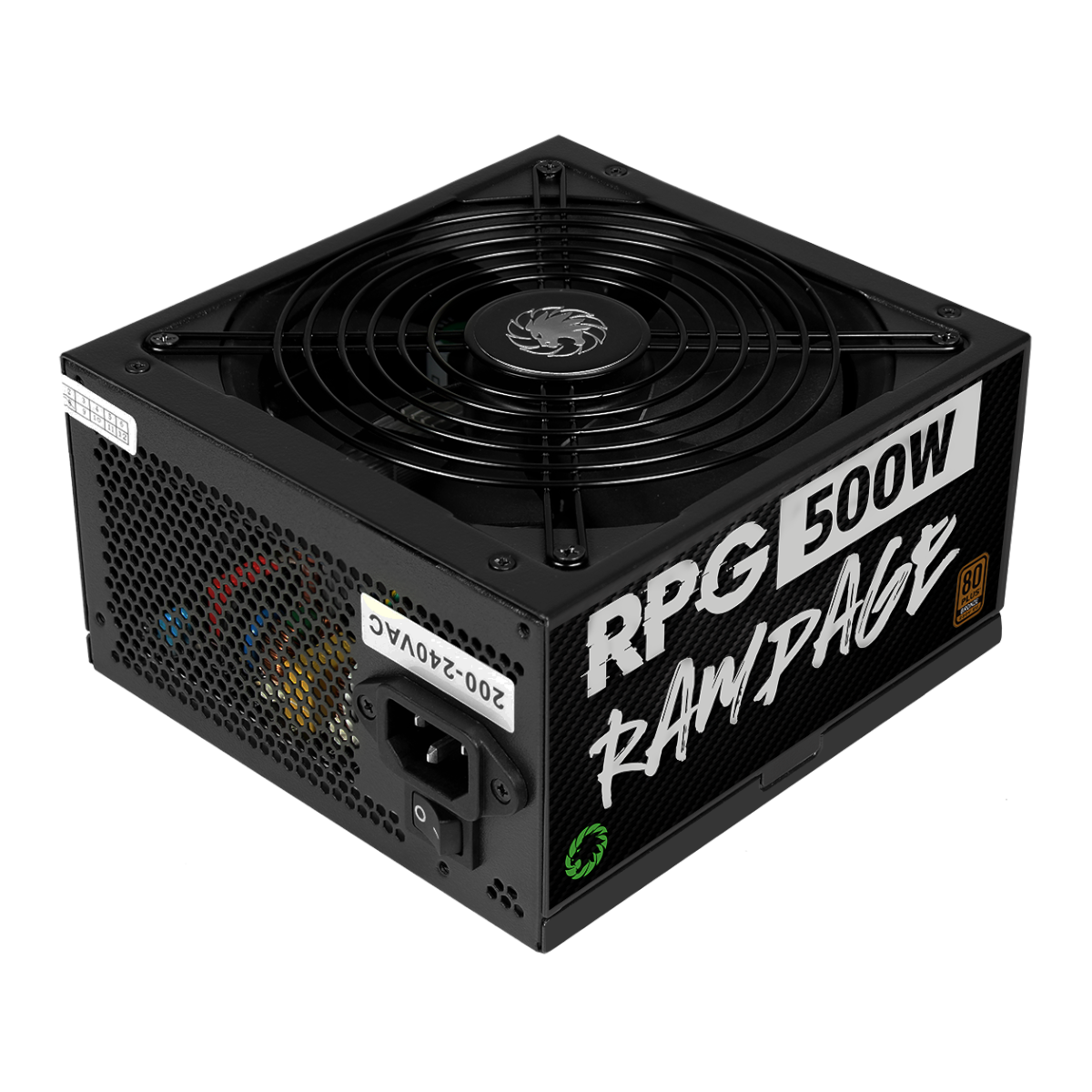 GameMax Rampage  500W 80+ Bronze Computer ATX PSU, Fully Wired