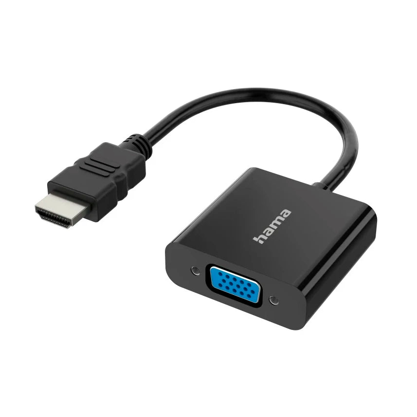 Hama Full-HD 1080p Video Adapter, HDMI Plug to VGA Socket + Audio Socket