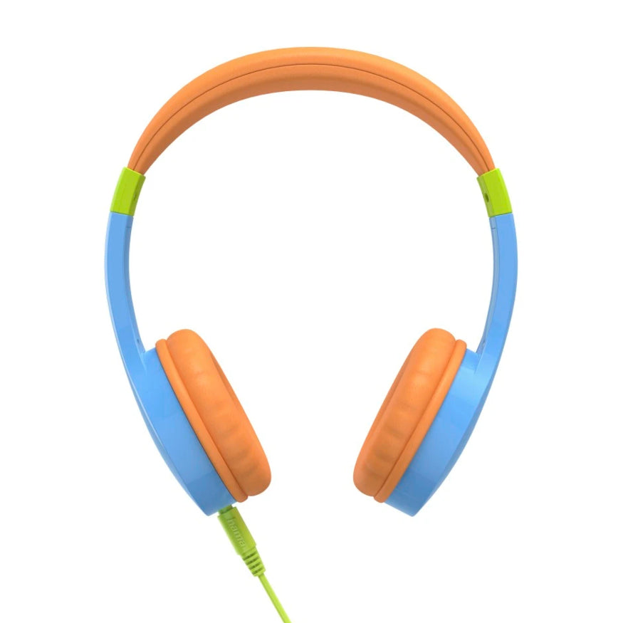 Hama Kids Guard On-Ear Wired Headphones, Blue/Orange