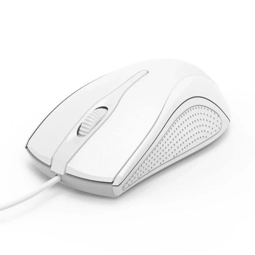 Hama MC-200 Wired USB Optical 3-Button Mouse, White