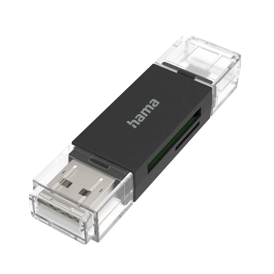 Hama OTG Dual USB Card Reader USB-A + Micro-USB SD/microSD