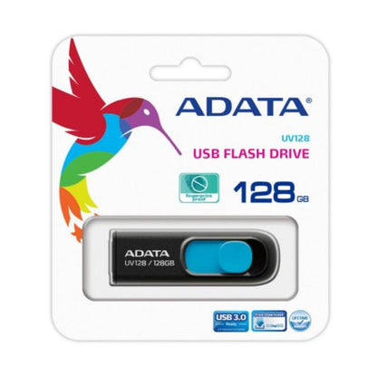 Adata 128GB UV128 USB 3.2 Flash Drive, Retractable, Capless