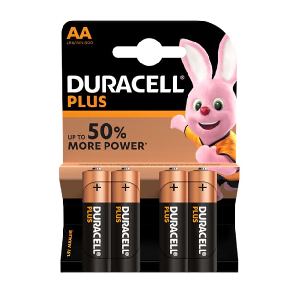 AA Duracell Plus Power Battery (4 Pack)