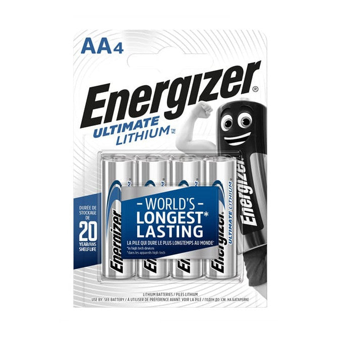 AA Energizer Lithium Battery 1.5V (4 Pack)