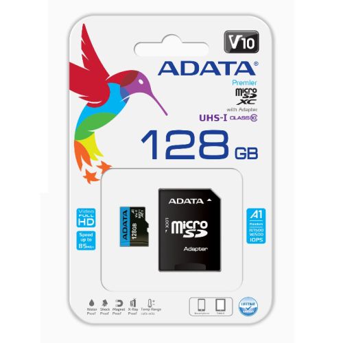 ADATA 128GB Premier Micro SDXC Card with SD Adapter