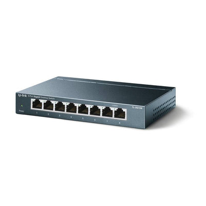 TP-LINK 8-Port Gigabit Unmanaged Desktop Ethernet Switch, Steel Case (TL-SG108)