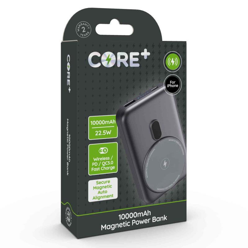 CORE+ Magnetic Wireless Power Bank 10,000mAh