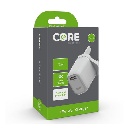 Core Fast Charge Type-A 12W Wall Charger