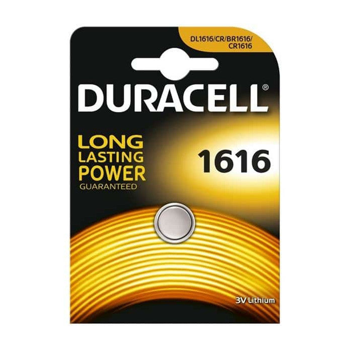 CR1616 Duracell Lithium Coin Cell Battery, 3V