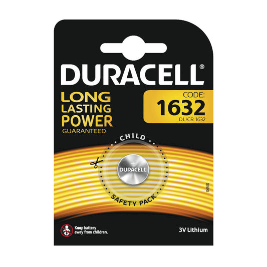 CR1632 Duracell Lithium Coin Cell Battery, 3V