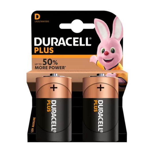 D Duracell Plus Power Battery (2 Pack)