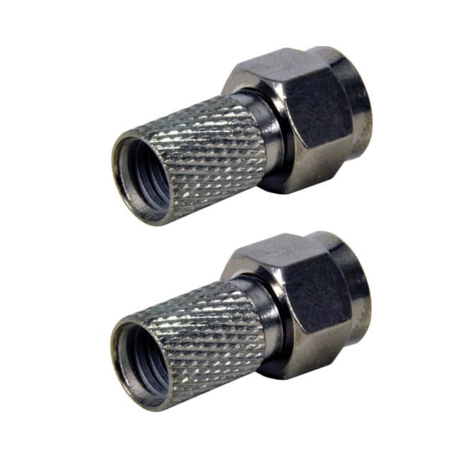 CT100 F-Type Twist-On Plug, 2 Pack