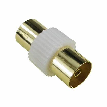 Aerial Adapter, Female to Female Coupler, Gold Plated