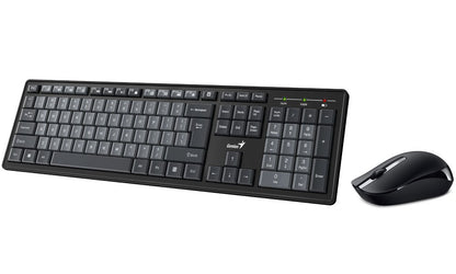 Genius Smart KM-8200 Wireless Keyboard & Mouse Combo, Black/Grey