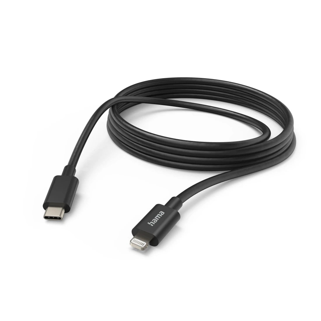 Hama Power Delivery Fast Charge 3 Amp USB Type C to 8-Pin Lightning Apple Cable Black 3 Metre