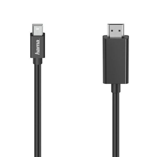 Hama 4K Ultra-HD Mini-DisplayPort to HDMI Cable, 1.5 Metre