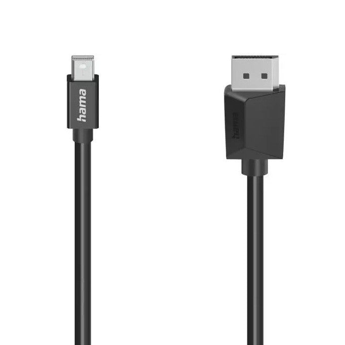 Hama 4K Ultra-HD Mini-DisplayPort to DisplayPort Cable, DP 1.2, 1.5 Metre