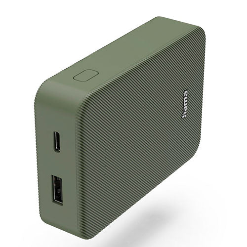 Hama Colour 10 Green 10000mAh Fast Charge Powerbank, USB-A & USB-C