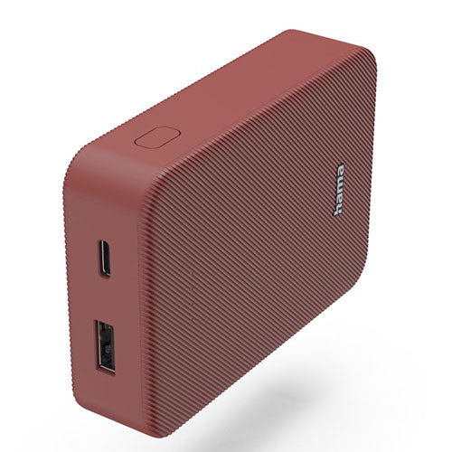 Hama Colour 10 Red 10000mAh Fast Charge Powerbank, USB-A & USB-C