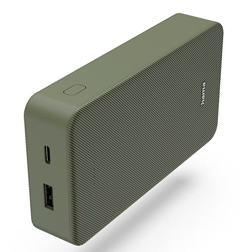 Hama Colour 20 Green 20000mAh Fast Charge Powerbank, USB-A & USB-C