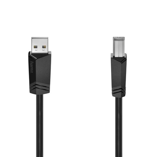 Hama USB-A Male to USB-B Male Cable Black